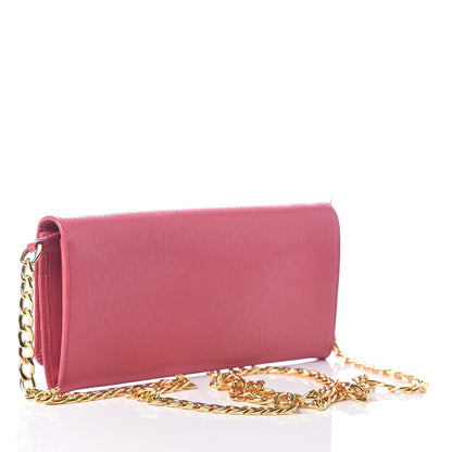 Prada Vitello Move Oro Chain Wallet Peonia 3 of 9