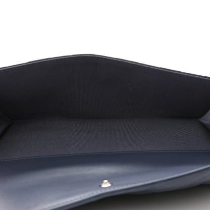 Chanel Lambskin Quilted Long Flap Wallet Blue 5 of 9