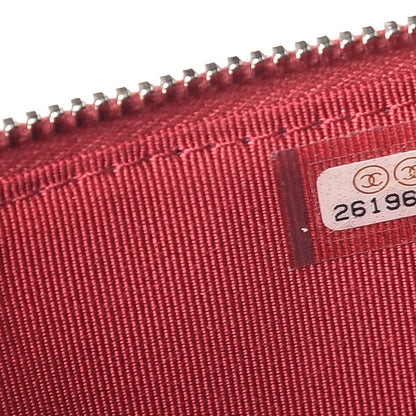 Chanel Caviar Quilted Classic Flat Wallet Pouch Pink 7 of 8
