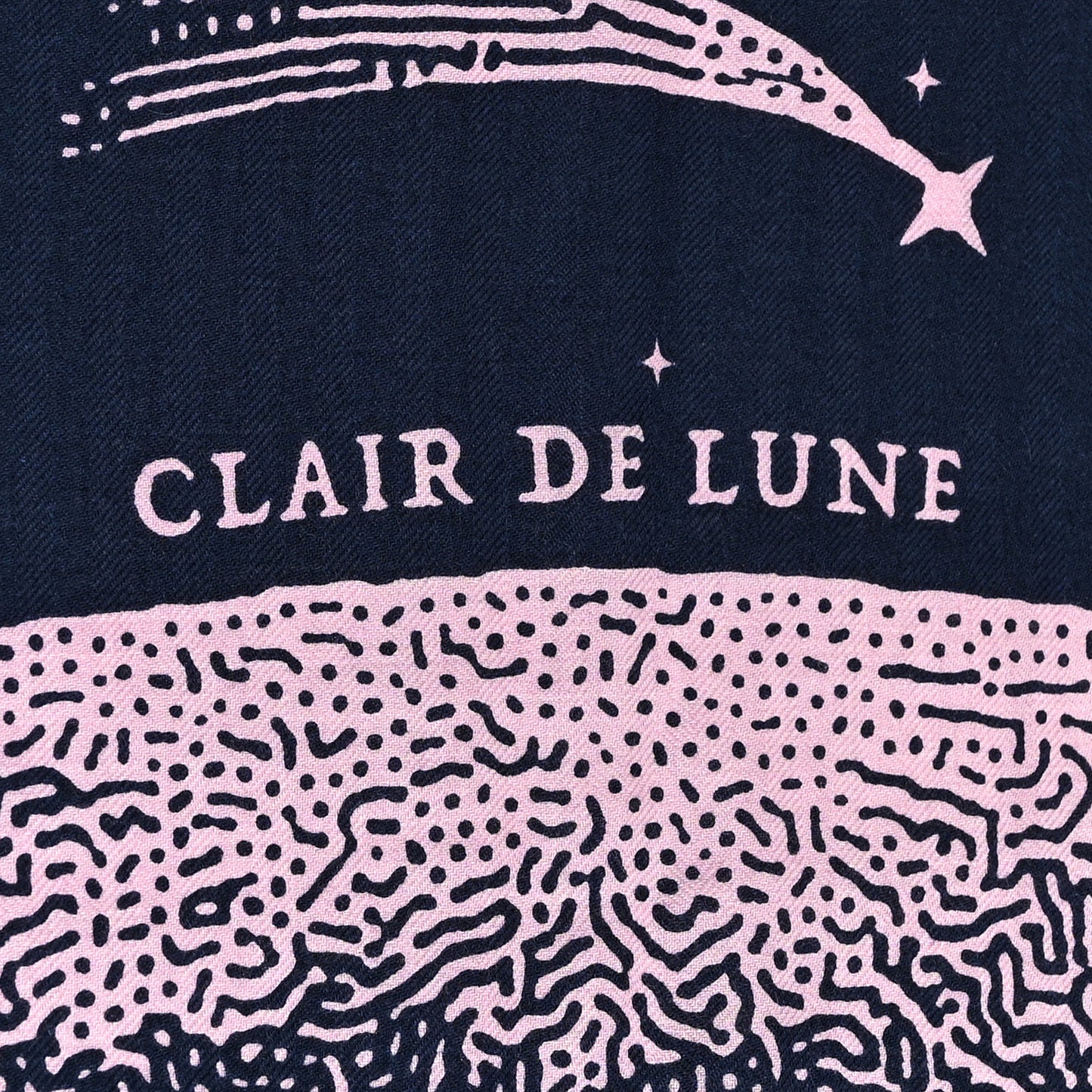 Silk Cashmere Clair De Lune Shawl 140 Marine Vieux Rose