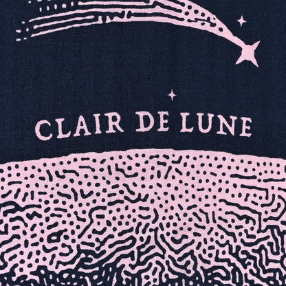 Hermes Silk Cashmere Clair De Lune Shawl 140 Marine Vieux Rose 5 of 5