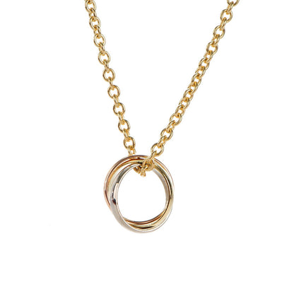 Cartier 18K Pink Yellow White Gold Trinity Pendant Necklace 3 of 9