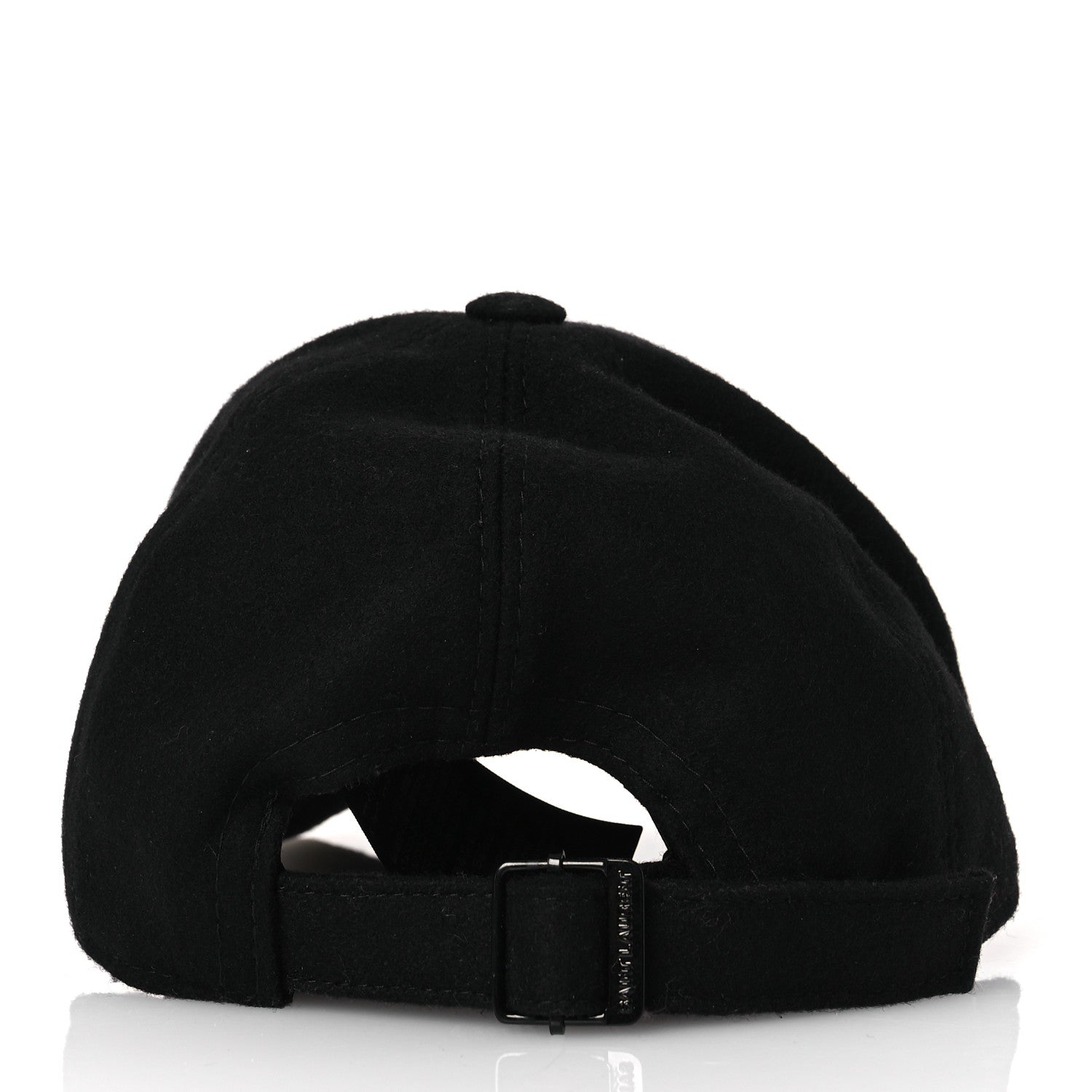 Saint Laurent Wool Felt Monogram Baseball Cap 57 Black 6 of 9