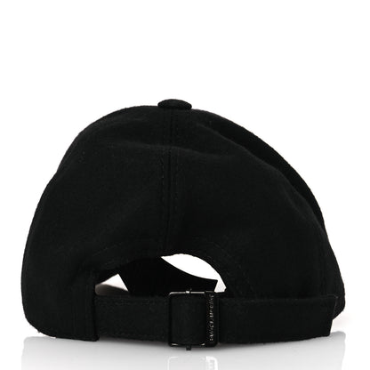 Saint Laurent Wool Felt Monogram Baseball Cap 57 Black 6 of 9