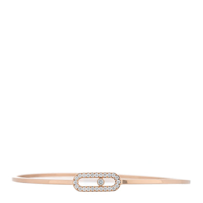 Messika 18K Rose Gold Diamond Move Uno MM Pave Flex Bangle Bracelet 1 of 4