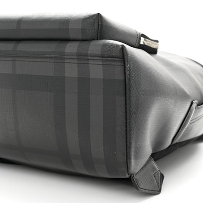 Burberry PVC Check Abbeydale Simple Backpack Black Grey 9 of 12