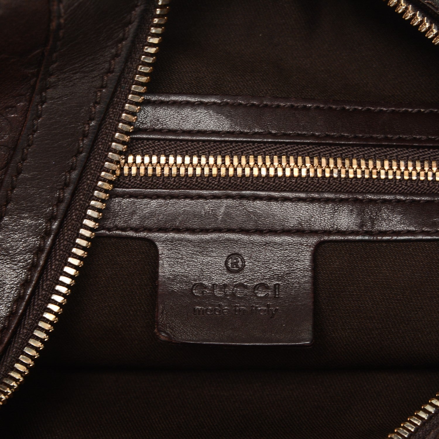 Gucci Guccissima Large Biba Hobo Dark Brown 9 of 9