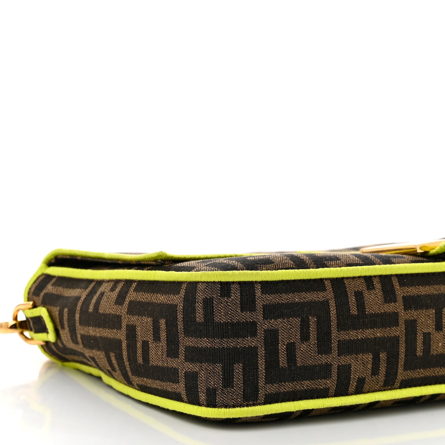 Fabric Jacquard FF 1974 Large Baguette Tobacco Moro Giallo Fluo