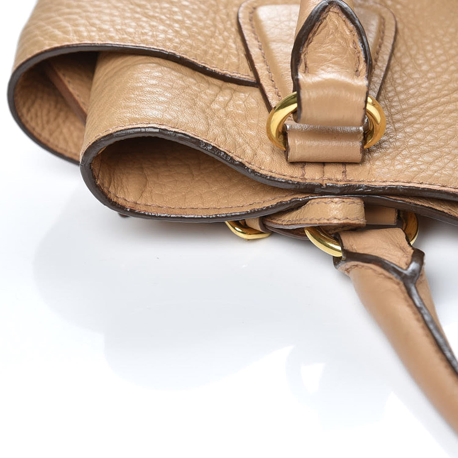 Prada Vitello Daino Side Pocket Tote Sughero 15 of 16