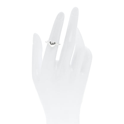 Tiffany Sterling Silver Heart Puff Ring 53 6.5 2 of 6