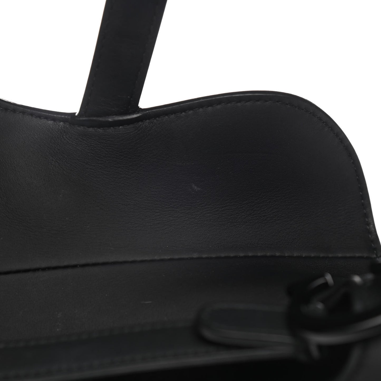 Ultra Matte Calfskin Mini Saddle Bag Black