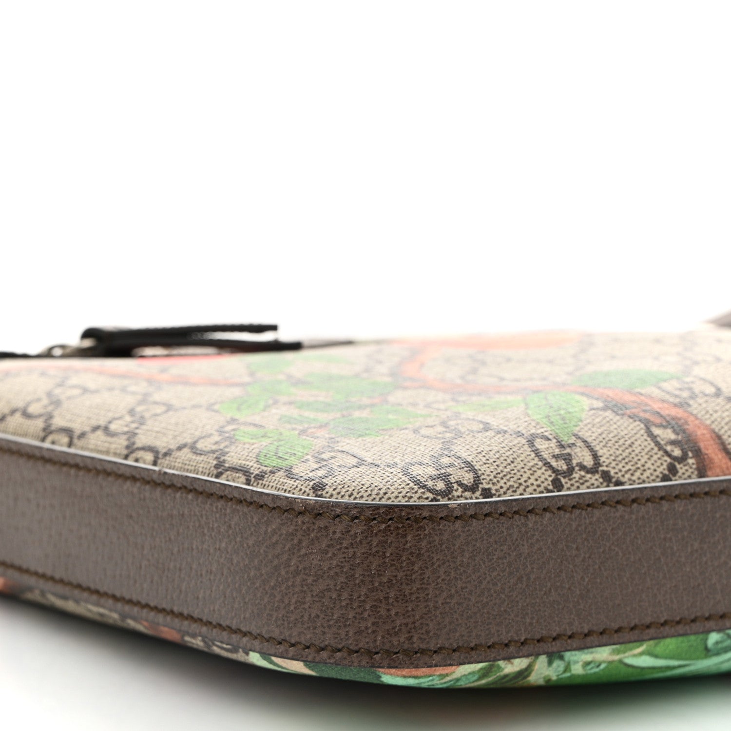 Gucci GG Supreme Monogram Tian Web Medium Flat Messenger Beige Multicolor New Acero 9 of 10