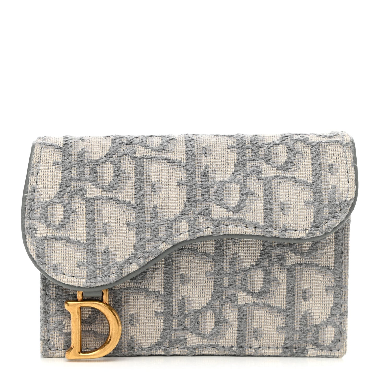 Oblique Saddle Card Holder Gray