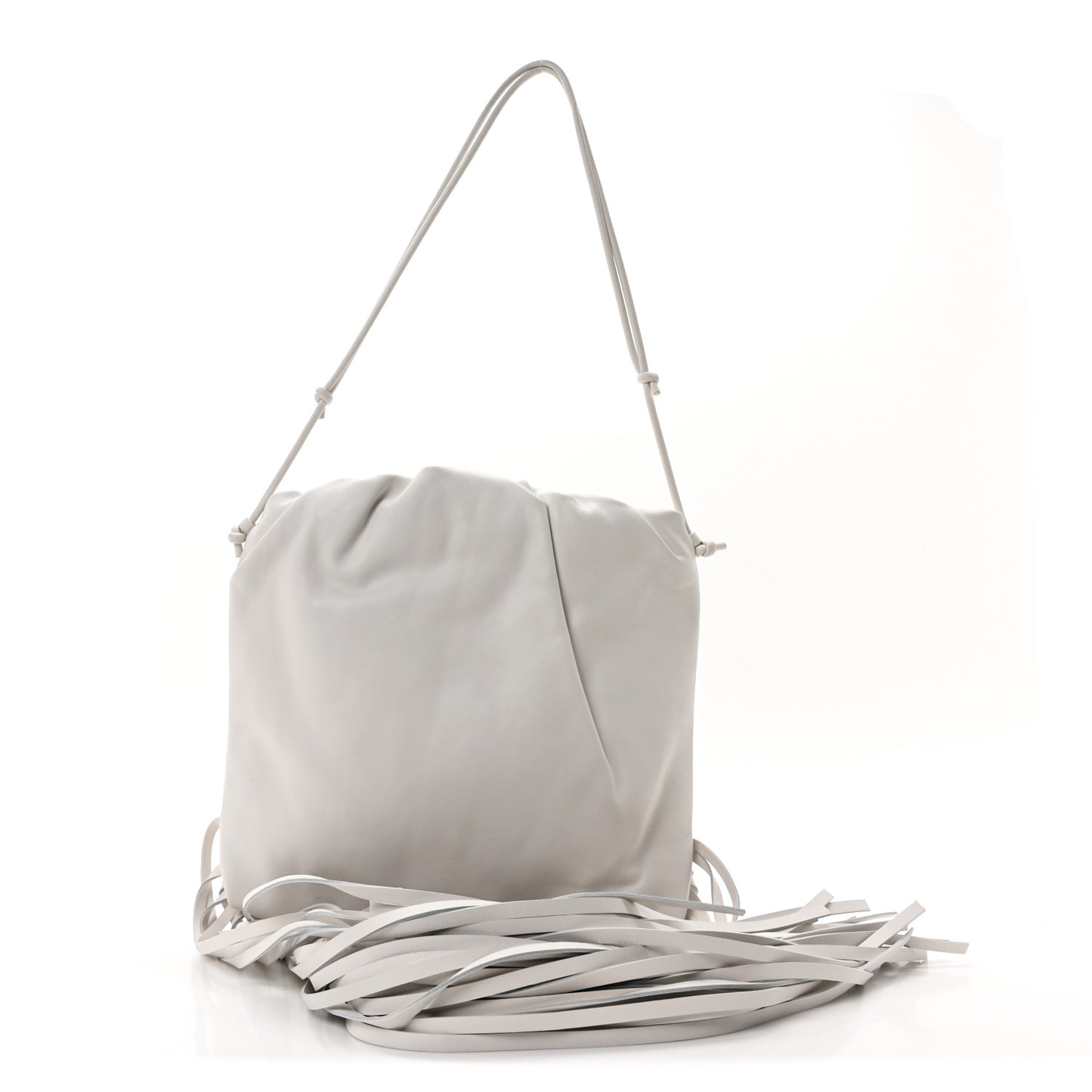 Nappa The Fringe Pouch Shoulder Bag White