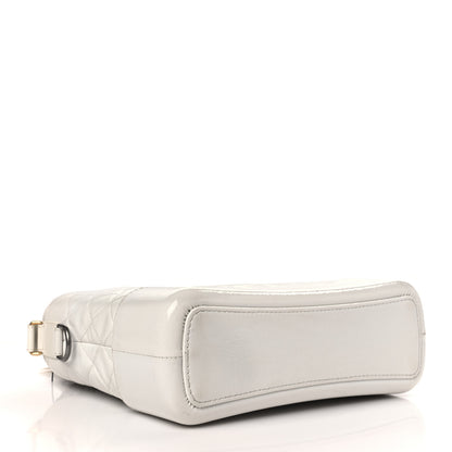 Chanel Patent Goatskin Quilted Medium Gabrielle Hobo White 4 of 11