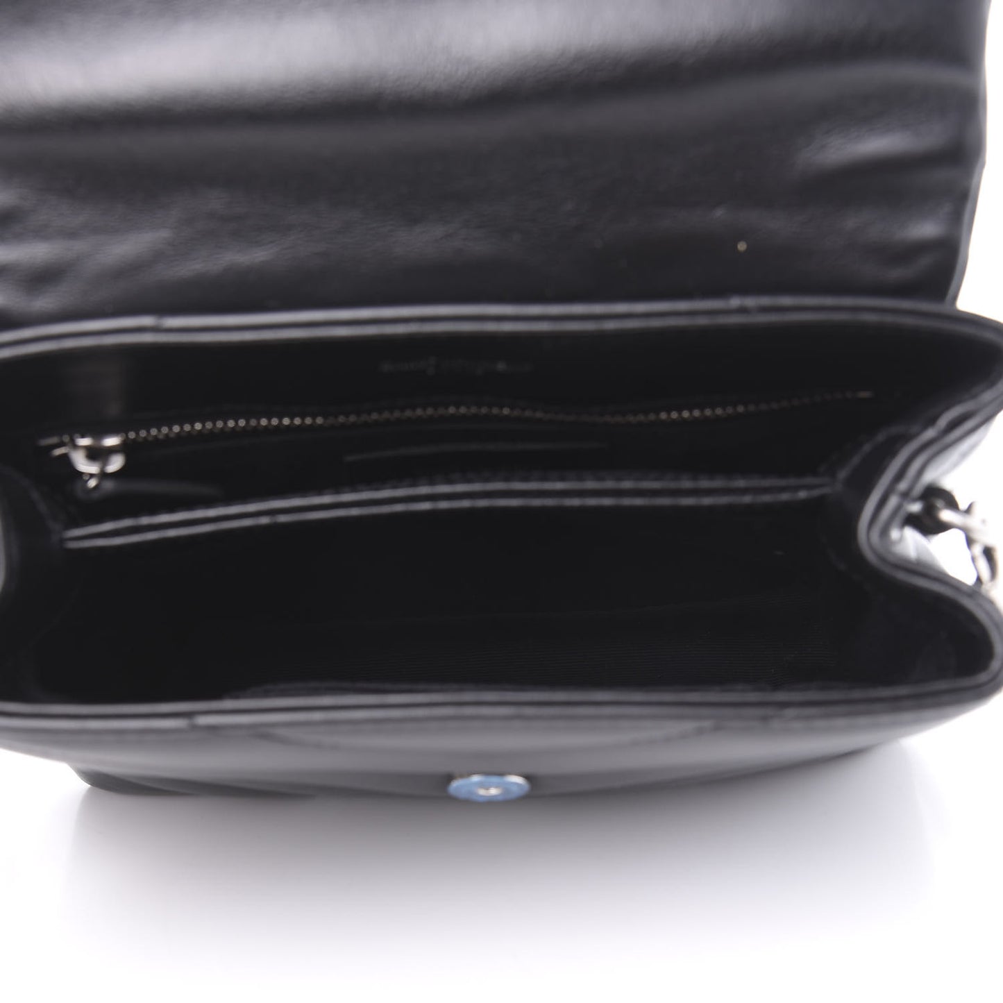 Calfskin Y Quilted Monogram Toy Loulou Crossbody Bag Black