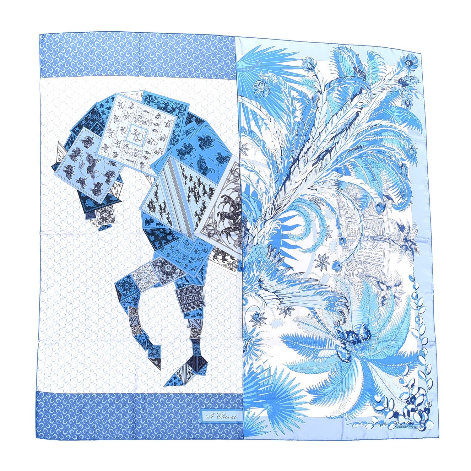 Hermes Silk Cheval Phoenix Scarf 140 1 of 6