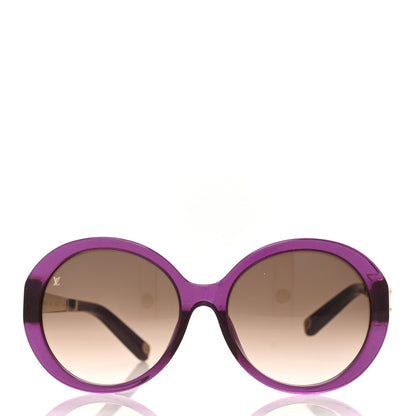 Louis Vuitton Petit Soupcon Rond Sunglasses Z0560E Purple Glitter 2 of 8