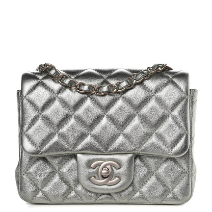 Chanel Metallic Lambskin Quilted Mini Square Flap Green 1 of 8