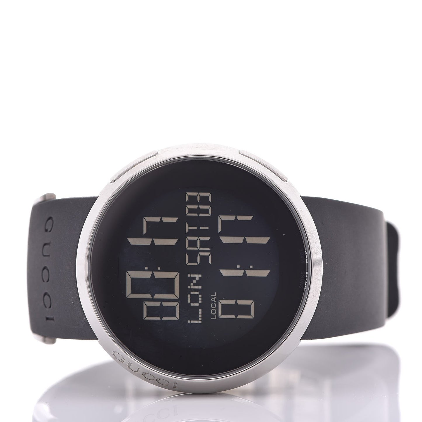 Stainless Steel Rubber 40mm Digital I-Watch Black