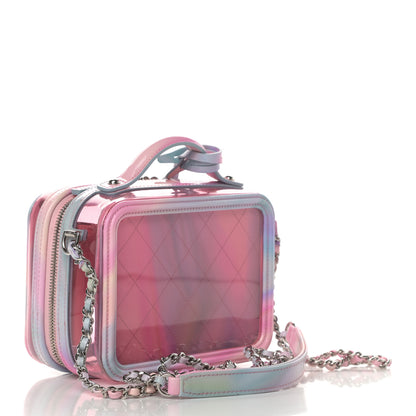 Chanel PVC Patent Calfskin Patent Lambskin Small CC Vanity Case Pink 3 of 11