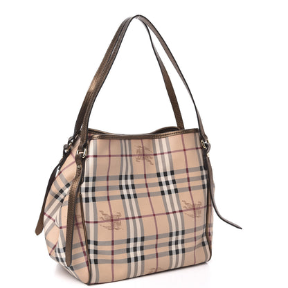 Burberry Haymarket Check Small Canterbury Tote Bronze 3 of 12