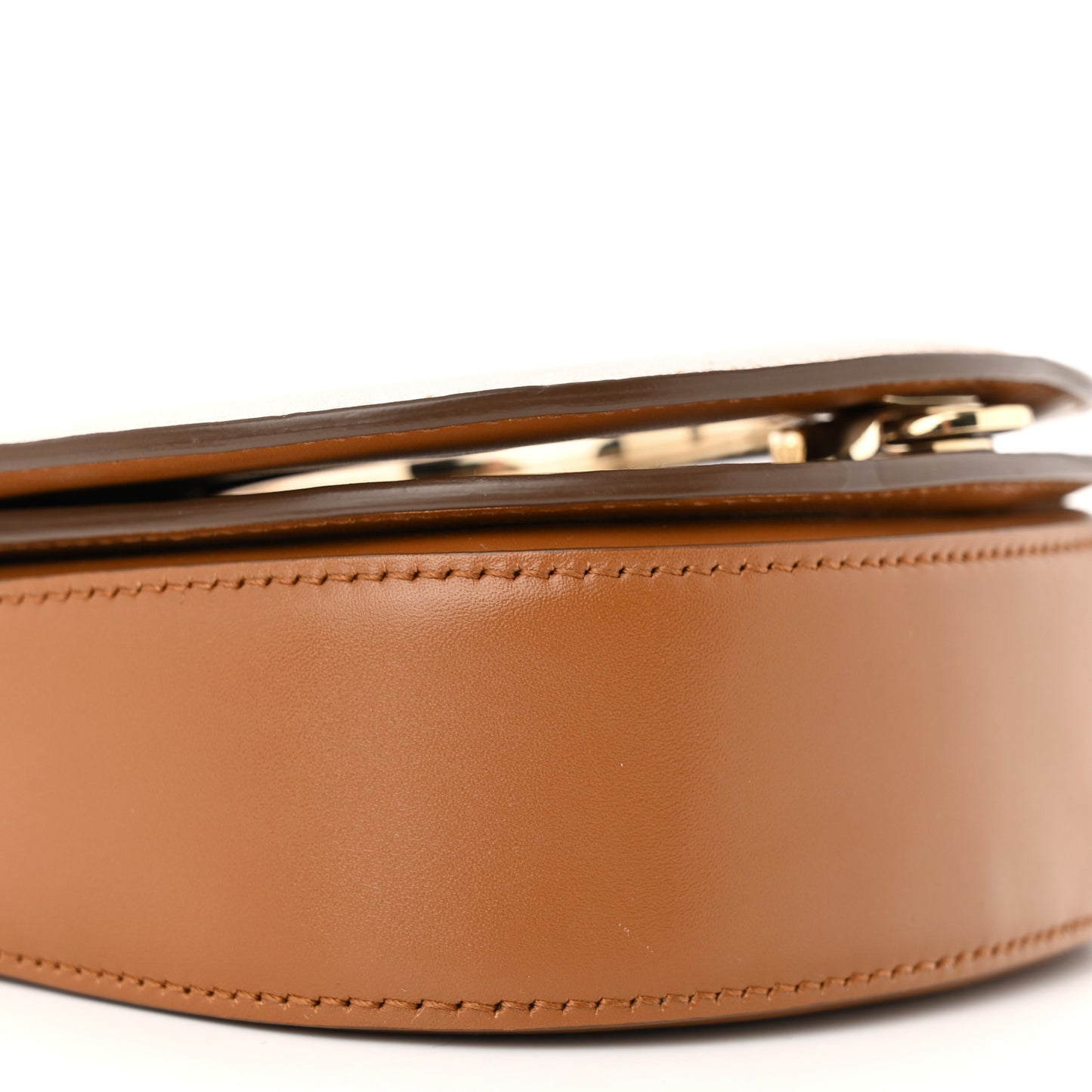 Calfskin Small Vela Flap Bag Brown