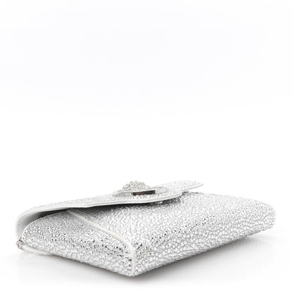 Versace Crystal La Medusa Envelope Clutch Optical White 4 of 9