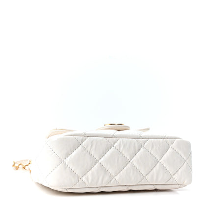 Chanel Shiny Crumpled Calfskin Quilted Small Wavy CC Hobo White 4 of 10