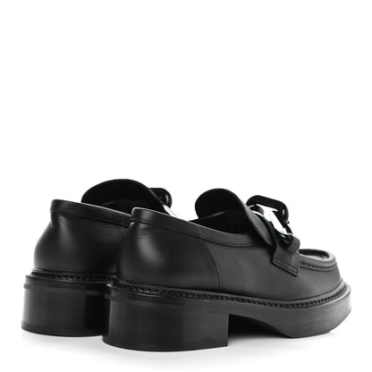 Louis Vuitton Calfskin Oversized Chain Academy Loafers 37 Black 4 of 8
