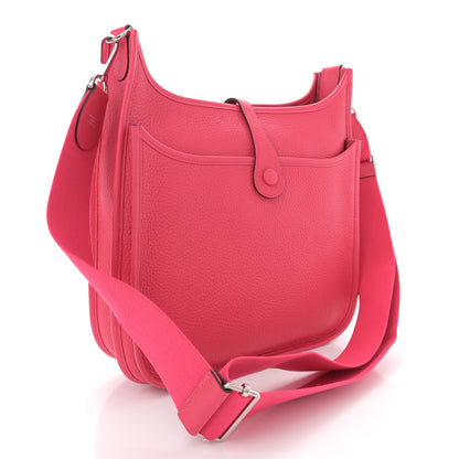 Hermes Taurillon Clemence Evelyne III PM Rose Extreme 3 of 11