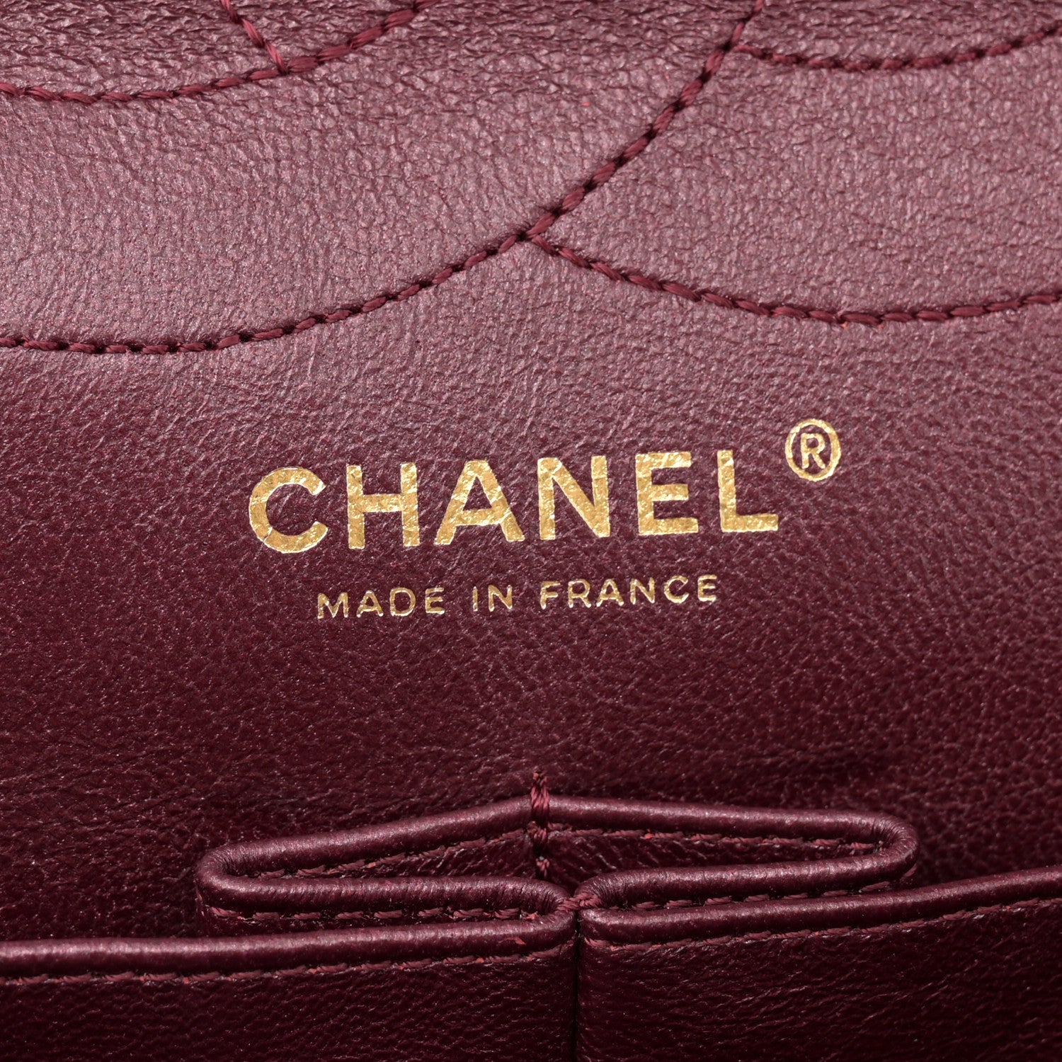Chanel Metallic Aged Calfskin Quilted 2.55 Reissue 227 Flap Dark Red 6 of 14
