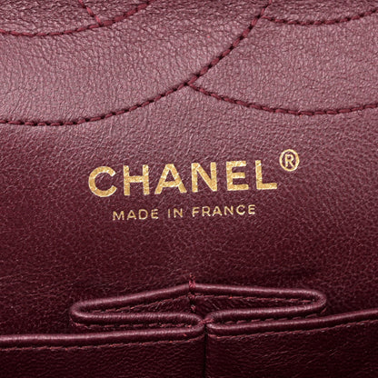 Chanel Metallic Aged Calfskin Quilted 2.55 Reissue 227 Flap Dark Red 6 of 14