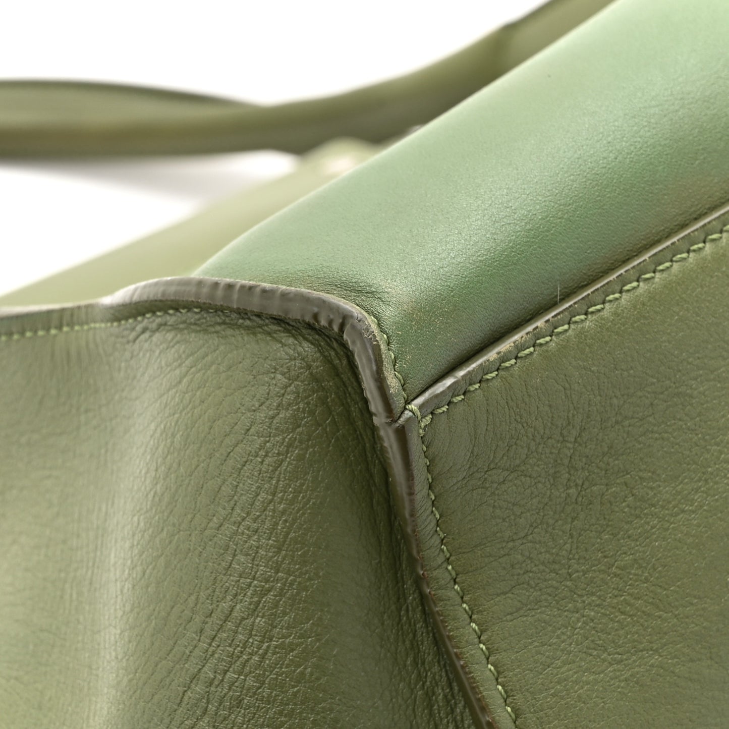 Smooth Calfskin Medium Big Bag Green