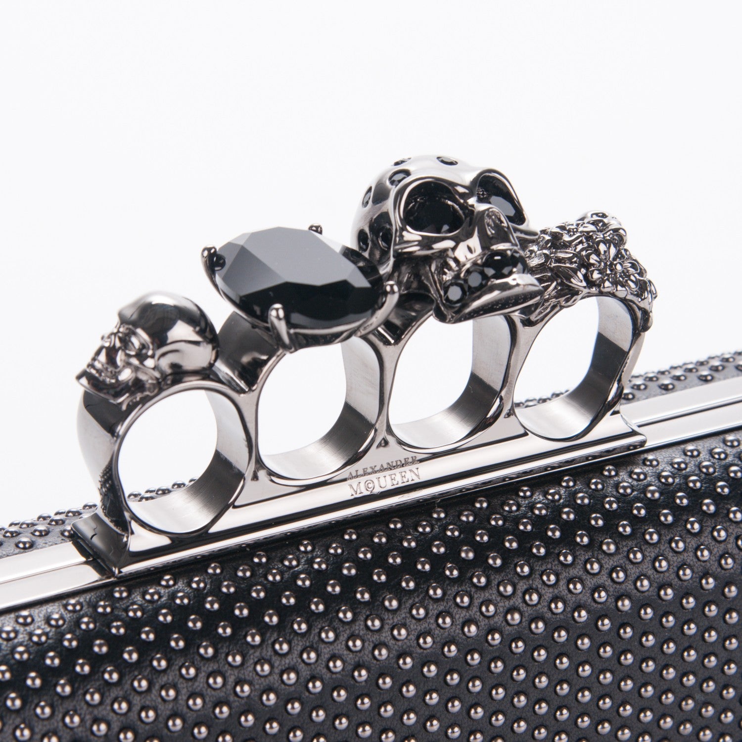 Alexander McQueen Studded Knucklebox Clutch Black 7 of 8