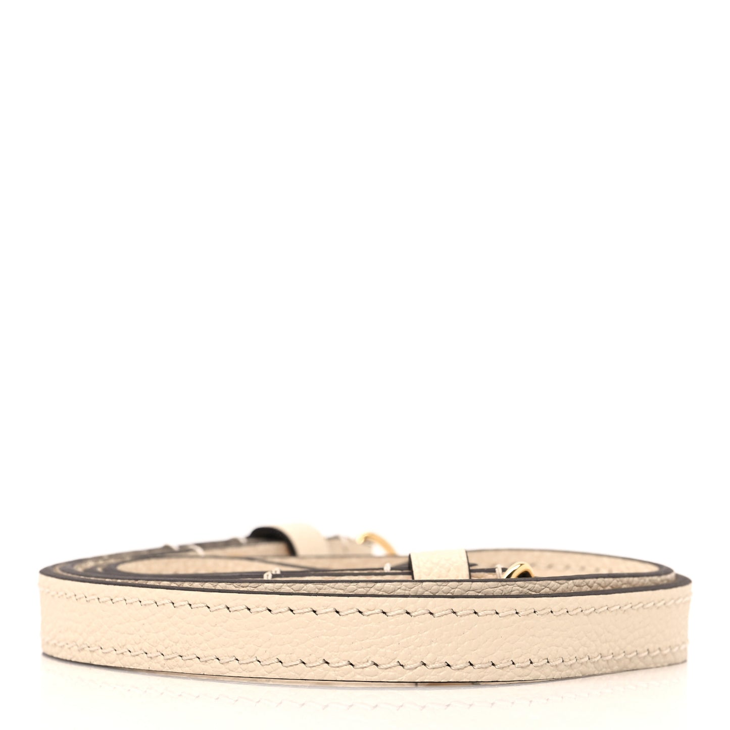 Grained Calfskin Ivy Wallet On Chain Shoulder Strap Cream