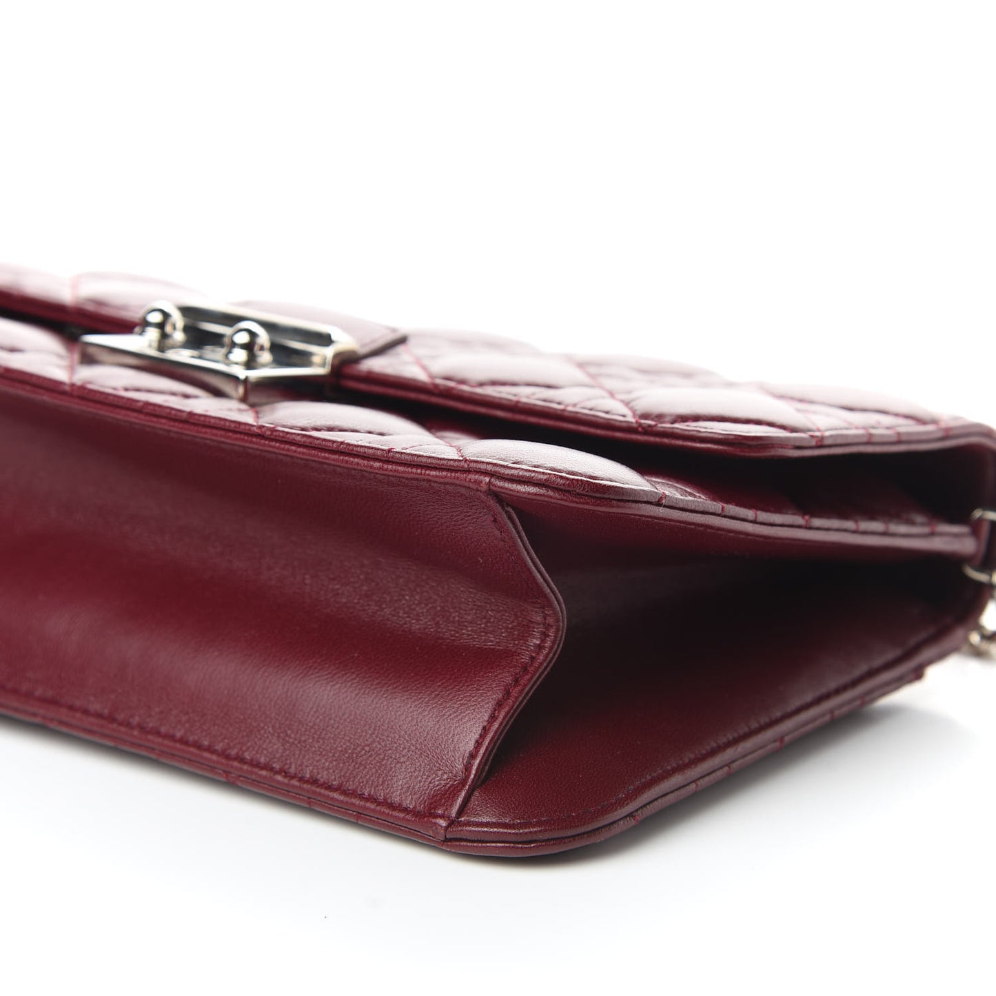 Lambskin Cannage Miss Dior Promenade Pouch Plum