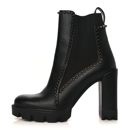 Christian Louboutin Nappa Out Line Spike Lug 100 Boots 37.5 Black 1 of 8