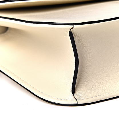 Valentino Garavani Vitello Medium Glam Lock Rockstud Flap Light Ivory 8 of 9