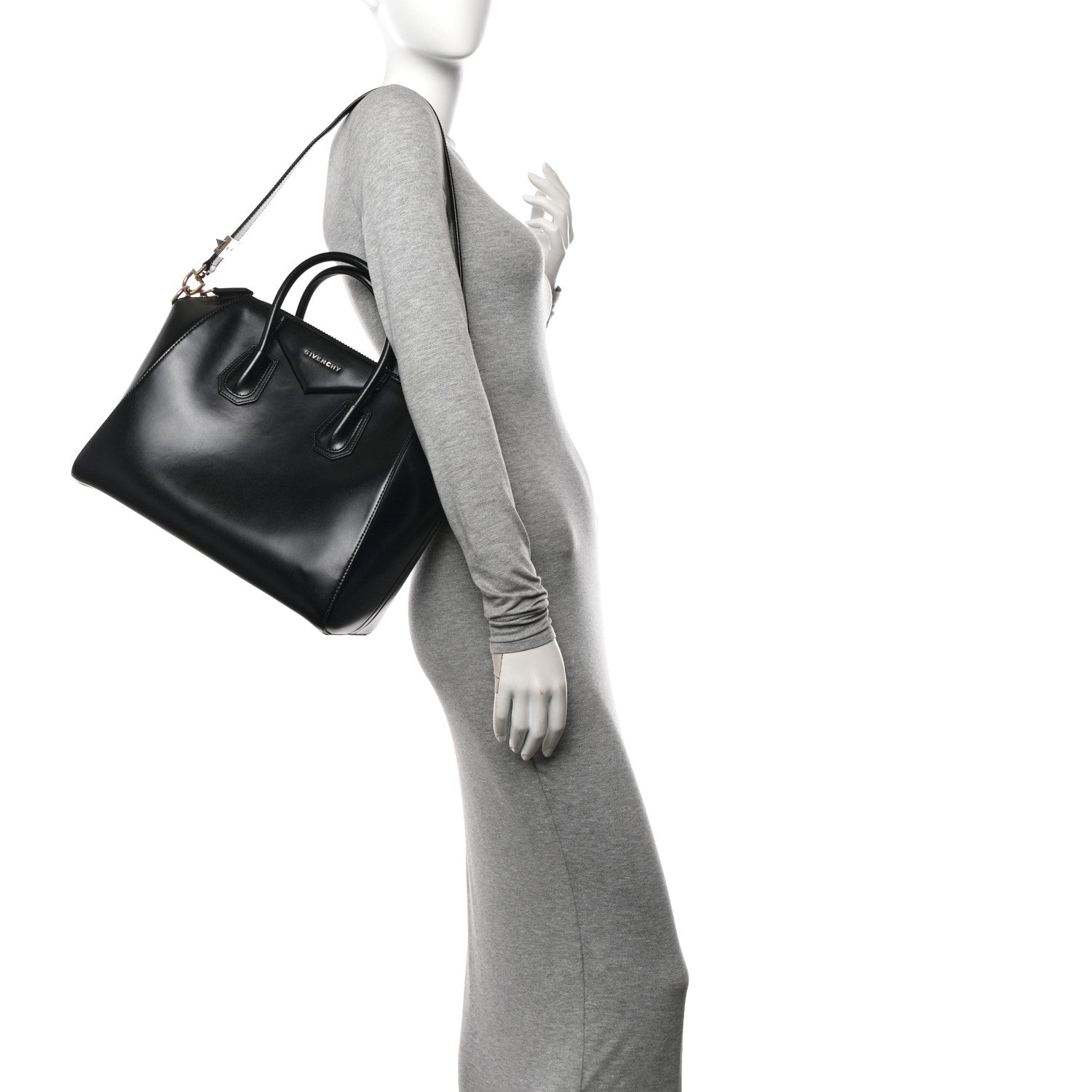 Givenchy Shiny Lord Calfskin Medium Antigona Black 2 of 10