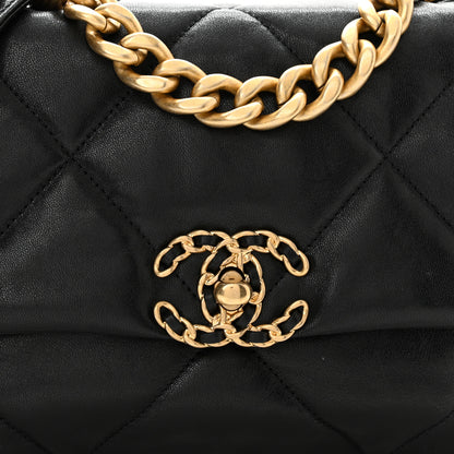 Chanel Goatskin Quilted Medium Chanel 19 Flap Black 8 of 11