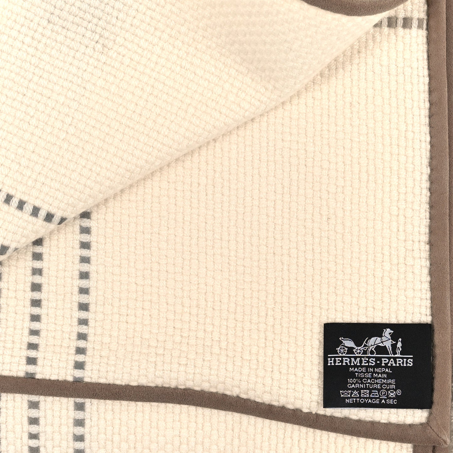 Cashmere Woven Suede Goatskin Pique-Nique Blanket