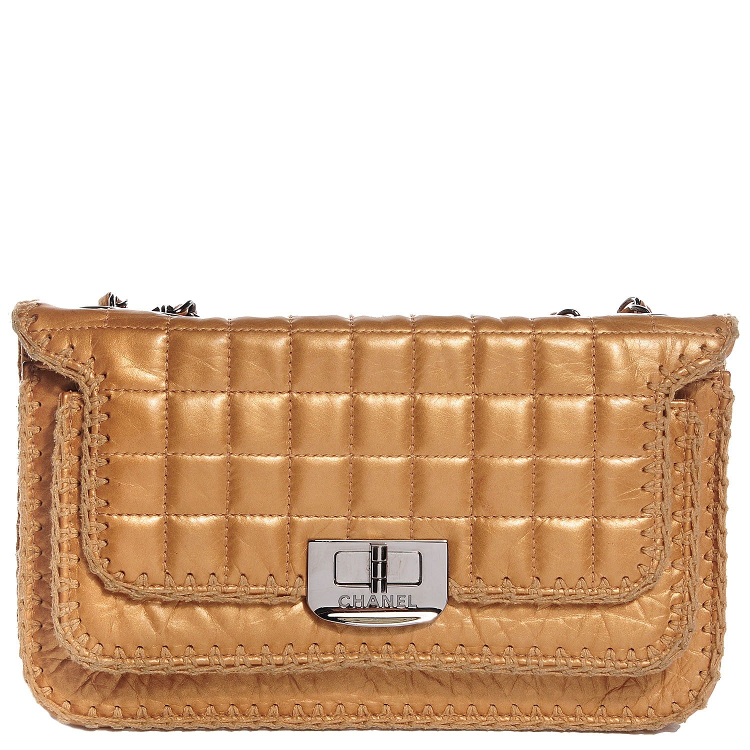 Chanel Calfskin Square Quilted Mademoiselle Crochet Flap Beige Fonce 1 of 9