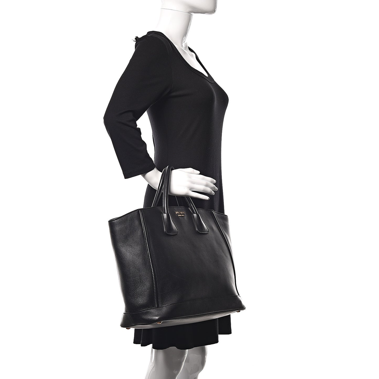 City Calfskin Tote Black