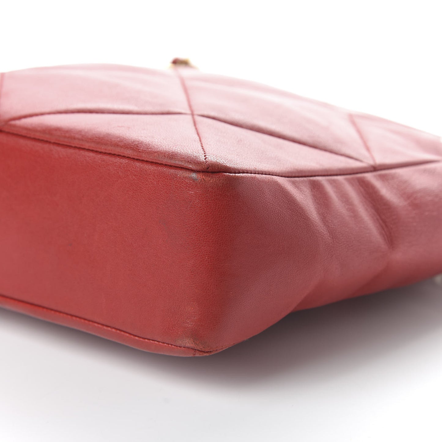 Lambskin Quilted Crossbody Red