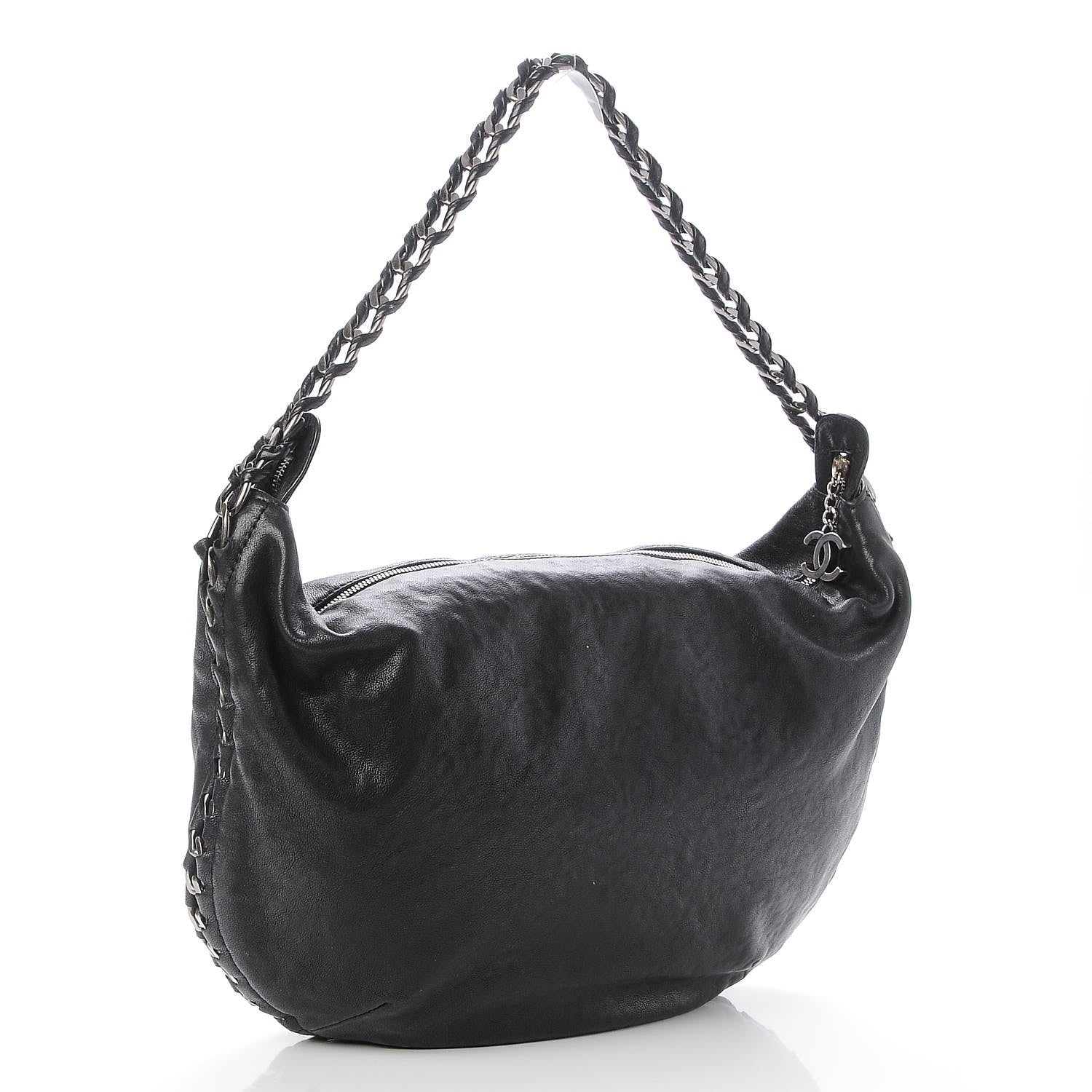 Chanel Calfskin Modern Chain Hobo Black 3 of 7