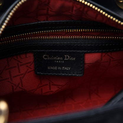 Christian Dior Lambskin Cannage Medium Lady Dior Black 8 of 9