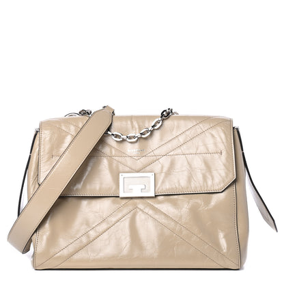 Givenchy Creased Patent Calfskin Medium ID Flap Dune 1 of 4