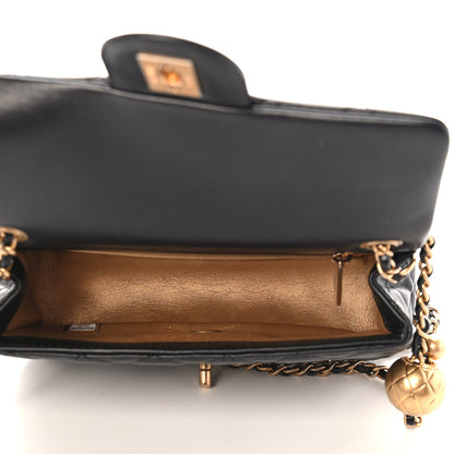 Chanel Lambskin Quilted Mini Rectangular Pearl Crush Flap Black 5 of 9