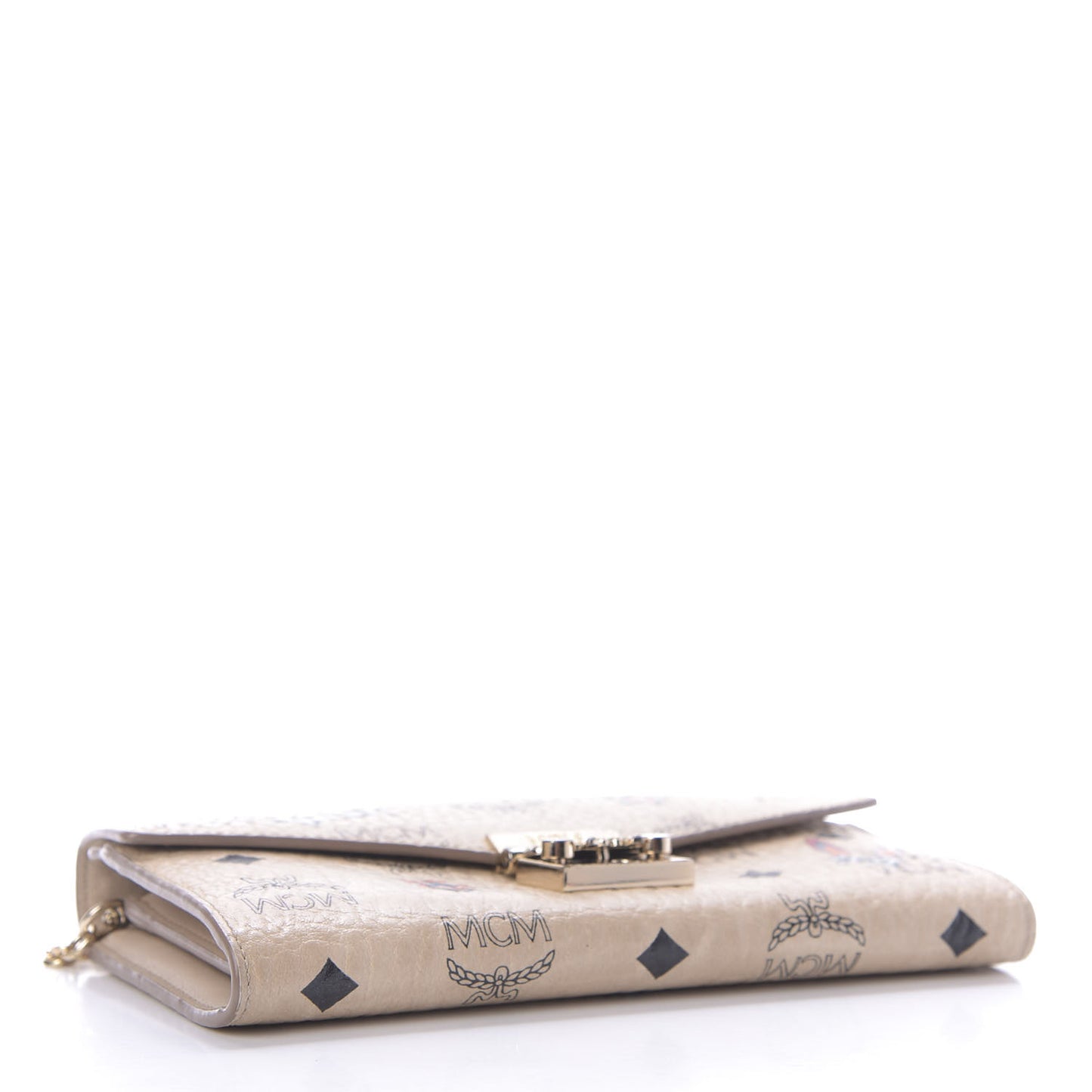 Visetos Star Eyed Bunny Large Patricia Wallet On Chain Beige